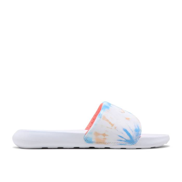 ナイキ Nike 【 Wmns Victori One Printed Slide 'Tie-Dye' Women White/Bright Mango/Sapphire/White 】 Slide サンダル レディース 白色 ホワイト
