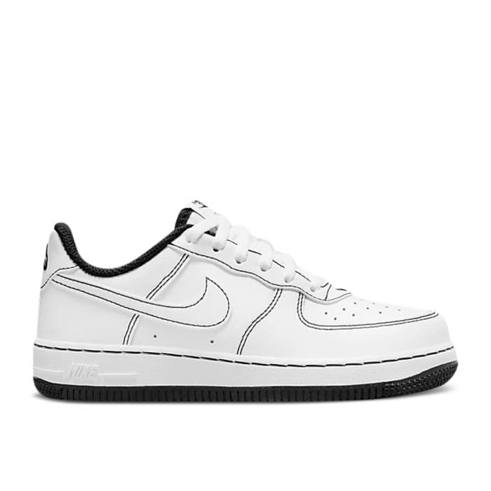 ナイキ Nike 【 Force 1 Ps 'Contrast Stitch - White Black' Youth White/Black/White 】 白色 ホワイト ジュニア キッズ 白色 ホワイト 黒色 ブラック｜スニケス