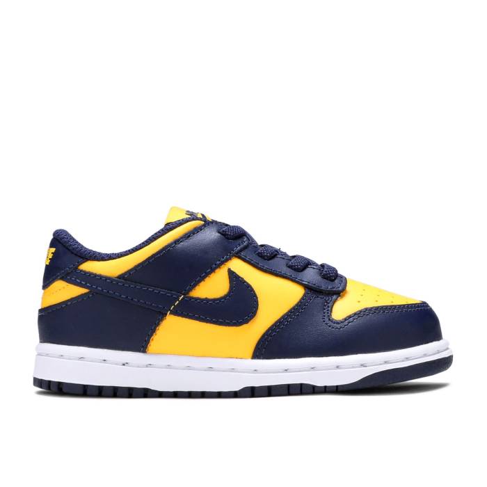 ナイキ Nike 【 Dunk Low Td \u0027Michigan\u0027 2021 Infant Varsity Maize/Midnight Navy/White 】 ダンク もの言う花 紺色 米国海軍 白いこと 白いこと