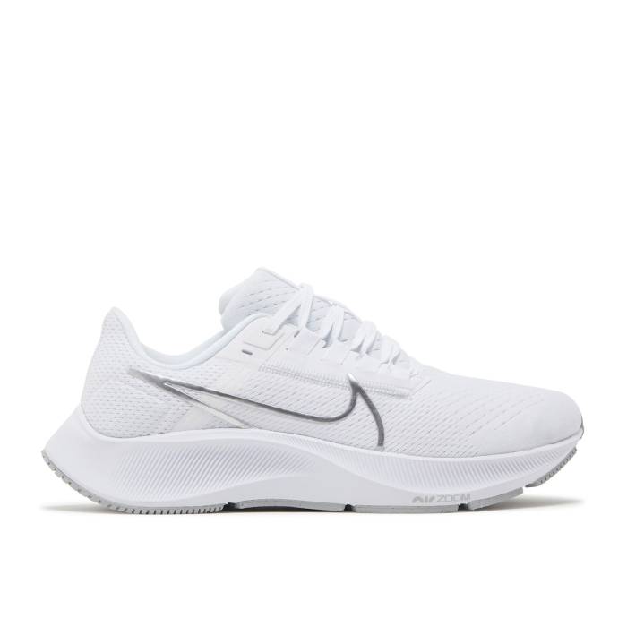 ナイキ Nike 【 Wmns Air Zoom Pegasus 38 White Metallic Silver Women White/Pure Platinum/Wolf Grey/Metallic Silver 】 ズーム ペガサス レディース 白色 ホワイト ピュア Platinum プラチナム 灰色 グレー Silver 銀色・シ