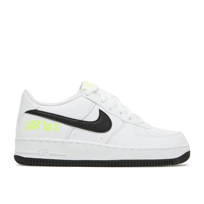 ナイキ Nike 【 Air Force 1 Low Gs 'Just Do It - White Volt' Youth White 】 白色 ホワイト ジュニア キッズ 白色 ホワイト|スニケス