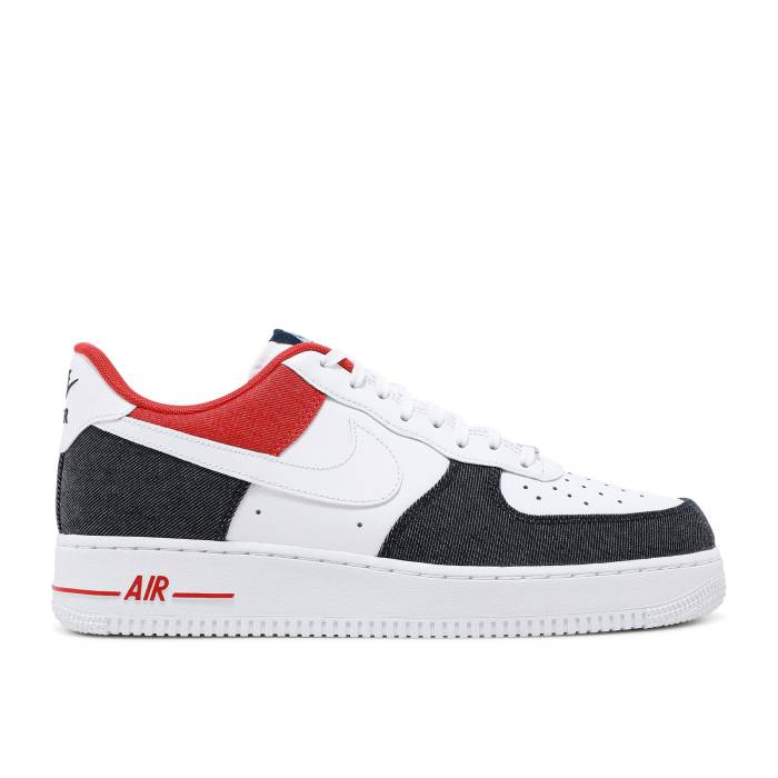 ナイキ Nike 【 Air Force 1 \u002707 Lx \u0027White Red Denim\u0027 Men White/Midnight Navy/Chile Red/White 】 Red 赤・赤いこと メンズ 白いこと 白いこと 紺色 米国海軍 Red 赤・赤いこと