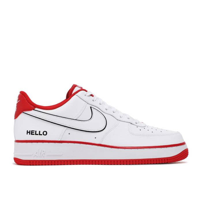 ナイキ Nike 【 Urbanstar X Air Force 1 \u002707 Lx \u0027Hello Pack - White University Red\u0027 Men White/University Red/Black/White 】 白いこと 白いこと メンズ 白いこと 白いこと Red 赤・赤いこと 黒いこと 黒いこと