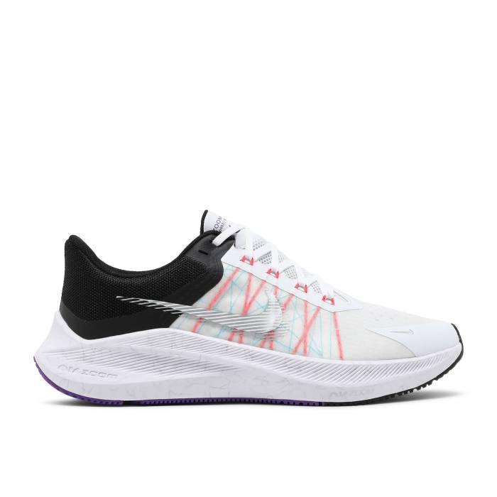 ナイキ Nike 【 Winflo 8 White Flash Crimson Men White/Black/Flash Crimson/Metallic Silver 】 メンズ 白色 ホワイト 黒色 ブラック クリムゾン Silver 銀色・シルバー