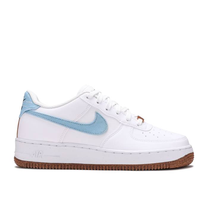 ナイキ Nike 【 Air Force 1 Lv8 Gs 'Indigo' Youth White/White/Black/Obsidian 】 ジュニア キッズ 白色 ホワイト 黒色 ブラック|スニケス