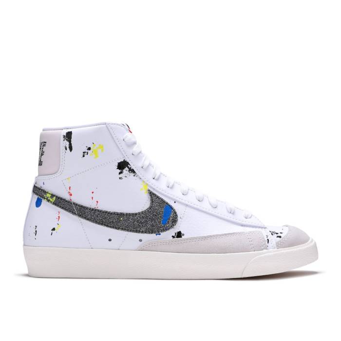 ナイキ Nike 【 Blazer Mid '77 'Paint Splatter' Men White/Black/White/Sail 】 ブレイザー ミッド メンズ 白色 ホワイト 黒色 ブラック