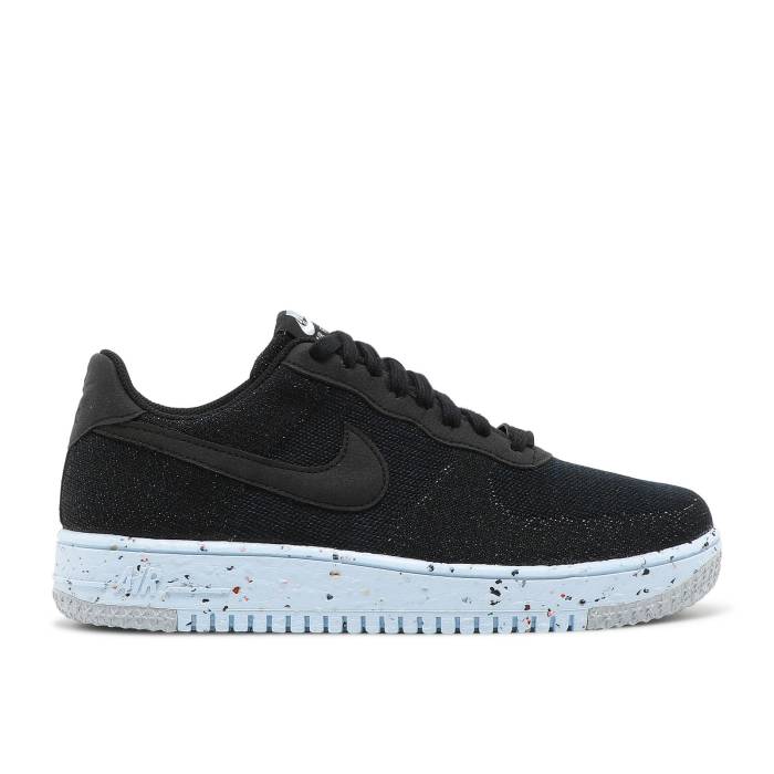 ナイキ Nike 【 Air Force 1 Crater Flyknit \u0027Black Chambray Blue\u0027 Men Black/Black/Chambray Blue 】 飛球編み物 メンズ 黒いこと 黒いこと 青碧 青碧