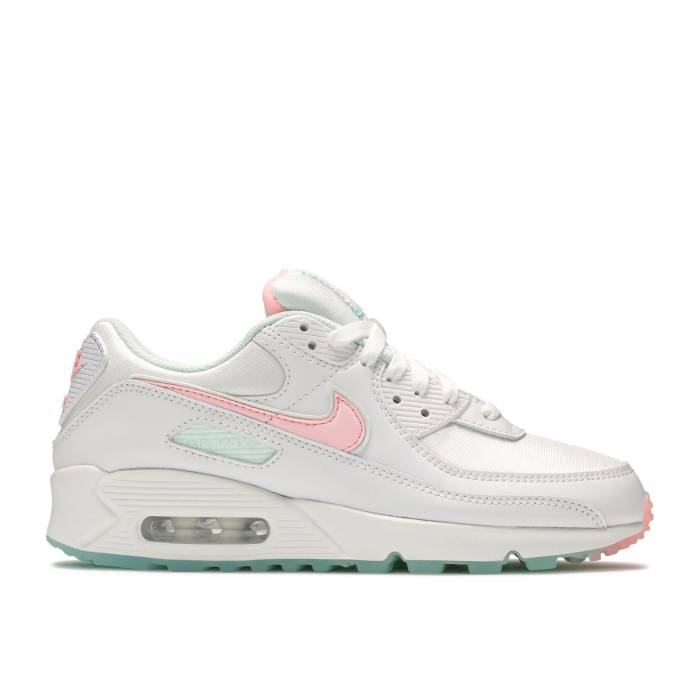 ナイキ Nike 【 Wmns Air Max 90 \u0027Easter\u0027 Women White/Barely Green/Light Dew/Arctic Punch 】 マックス レディース 白いこと 白いこと green 緑・緑であること