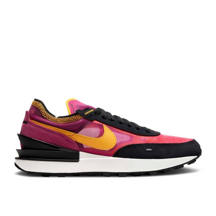 ナイキ Nike 【 Wmns Waffle One 'Active Fuchsia' Women Active Fuchsia/Black/Coconut Milk/University Gold 】 ワッフル レディース 黒色 ブラック ゴールド
