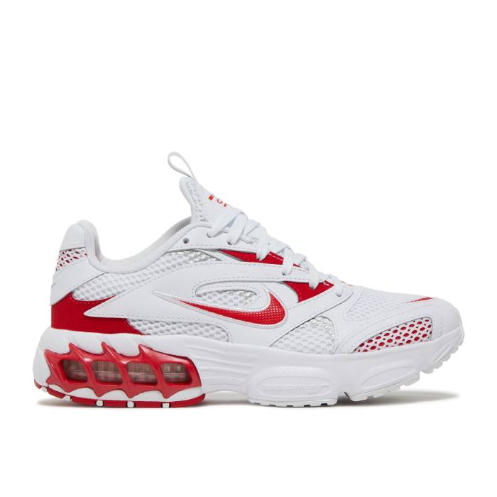ナイキ Nike 【 Wmns Zoom Air Fire \u0027White University Red\u0027 Women White/Metallic Silver/University Red 】 望遠レンズ 火の手 レディース 白いこと 白いこと Silver しろがね色・しろがね色 Red 赤・赤いこと