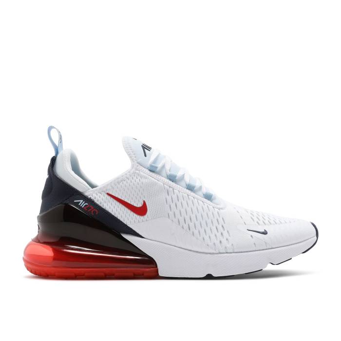 ナイキ Nike 【 Air Max 270 Usa Men White/Midnight Navy/Psychic Blue/Chile Red 】 マックス メンズ 白色 ホワイト 紺色 ネイビー 青色 ブルー Red 赤・レッド