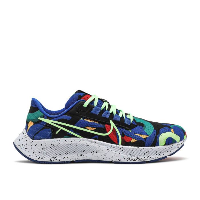 ナイキ Nike 【 Kelly Anna London X Air Zoom Pegasus 38 A.i.r. Run Past The Future Men Black/Racer Blue/Bright Crimson/Lime Glow 】 ズーム ペガサス メンズ 黒色 ブラック 青色 ブルー クリムゾン ライム