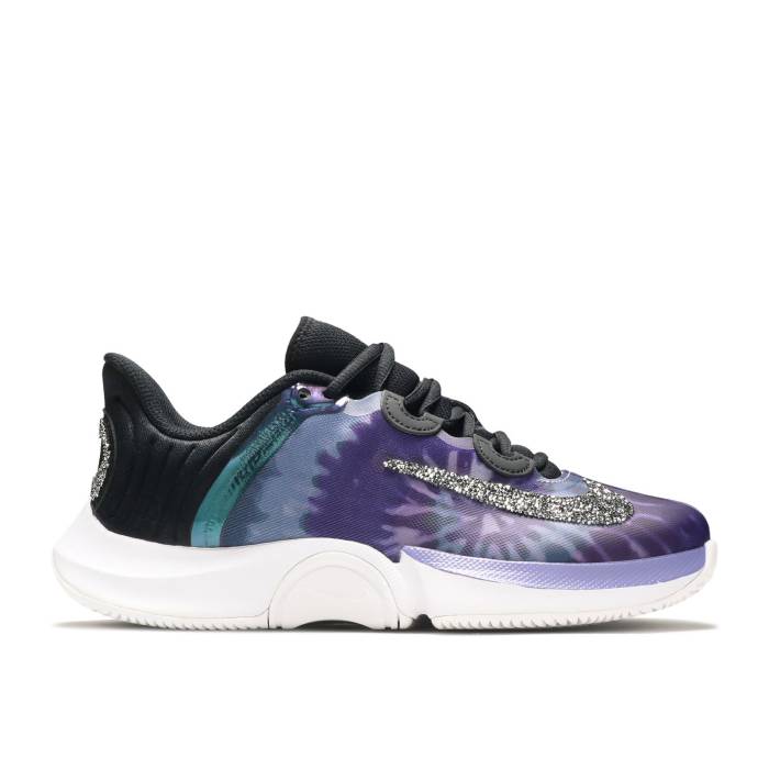 ナイキ Nike 【 Naomi Osaka X Wmns Court Air Zoom Gp Turbo 'Tie Dye' Women Black/Dusty Amethyst/White 】 コート ズーム ターボ レディース 黒色 ブラック 白色 ホワイト