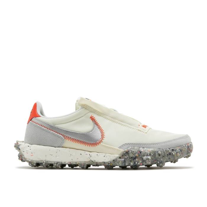 ナイキ Nike 【 Wmns Waffle Racer Crater \u0027Coconut Milk\u0027 Women Coconut Milk/Team Orange/Photon Dust/Metallic Silver 】 ワーヘル レディース Team 野球クラブ orange 橙・オレンジ色 Silver しろがね色・しろがね色