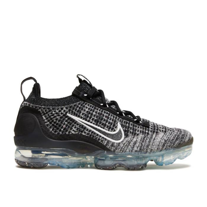 ナイキ Nike 【 Wmns Air Vapormax 2021 Flyknit \u0027Oreo\u0027 Women Black/Metallic Silver/Metallic Silver/White 】 飛球編み物 レディース 黒いこと 黒いこと Silver しろがね色・しろがね色 白いこと 白いこと