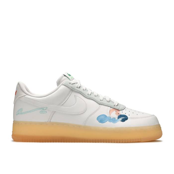 ナイキ Nike 【 Mayumi Yamase X Air Force 1 Flyleather \u0027Earth Day\u0027 Men White/White/White 】 メンズ 白いこと 白いこと 靴-メンズ靴