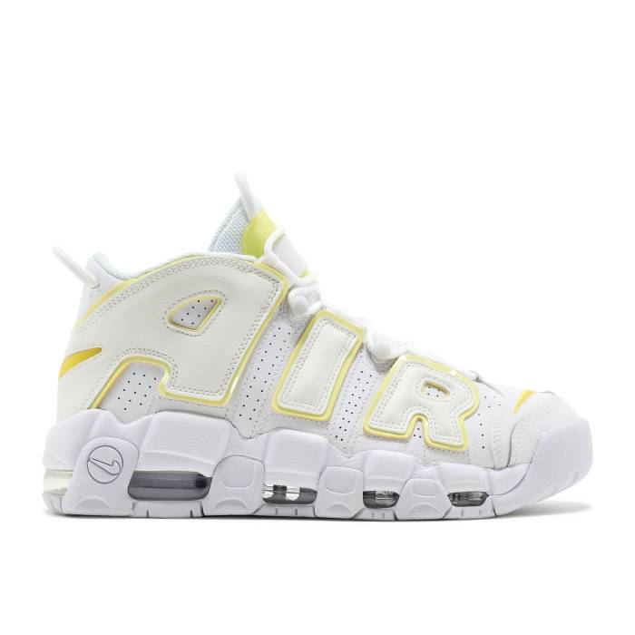 ナイキ Nike 【 Wmns Air More Uptempo \u0027Light Citron\u0027 Women Summit White/Opti Yellow 】 膨れ上がるペース レディース 白いこと 白いこと yellow 黄味がかった・黄み スニーカー-靴