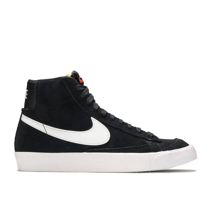 ナイキ Nike 【 Blazer Mid \u002777 Suede \u0027Black White\u0027 Men Black/Black/Black/White 】 ブレイザー ミッド スエード・スウェード メンズ 黒いこと 黒いこと 白いこと 白いこと
