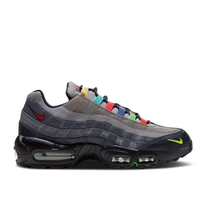 ナイキ Nike 【 Wmns Air Max 95 Se \u0027Evolution Of Icons\u0027 Women Light Charcoal/Black/Lemon Venom/University Red 】 マックス レディース 暗灰色 黒いこと 黒いこと Red 赤・赤いこと レディース靴-靴-スニーカー