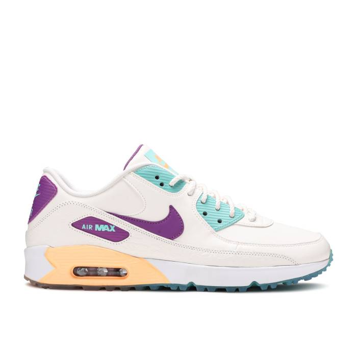 ナイキ Nike 【 Air Max 90 Golf Nrg \u0027Torrey Pines\u0027 Men Sail/Melon Tint/Tropical Twist/Purple Nebula 】 マックス golf ゴルフ メンズ Purple 紫・パープル