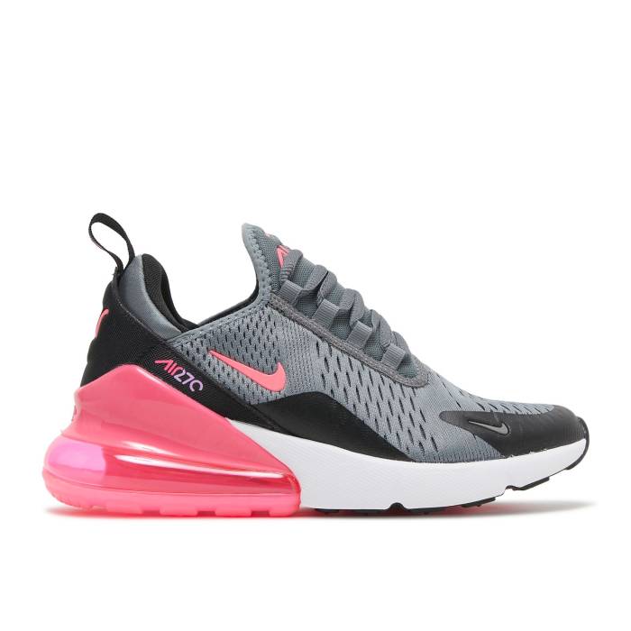 ナイキ Nike 【 Air Max 270 ガウス \u0027Grey Hyper Pink\u0027 Youth Smoke Grey/Black/White/Hyper Pink 】 マックス 御坊っちゃん キッズ 薄墨色 薄墨色 黒いこと 黒いこと 白いこと 白いこと pink サクラ色