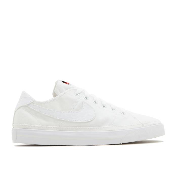 ナイキ Nike 【 Wmns Court Legacy Canvas \u0027Triple White\u0027 Women White/White/Summit White 】 厚地の外套 legacy レガシー レディース 白いこと 白いこと