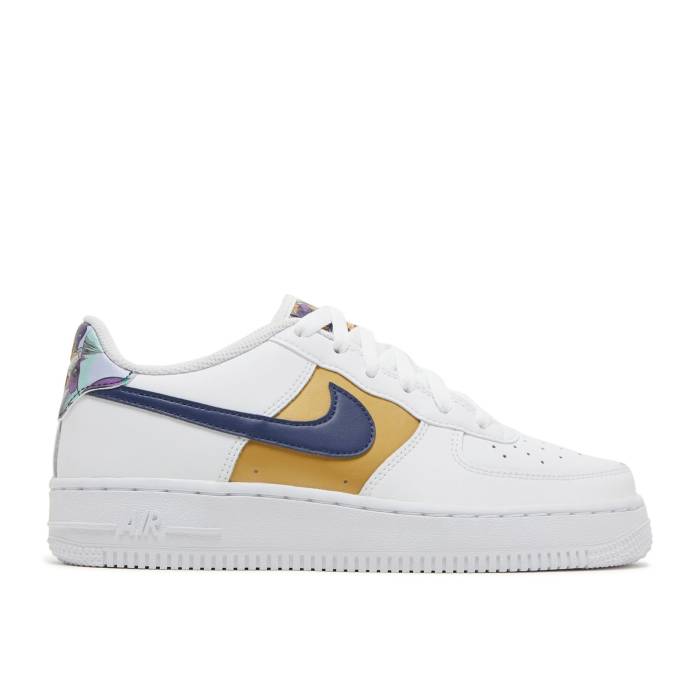 ナイキ Nike 【 Air Force 1 Low Lv8 ガウス \u0027White Floral\u0027 Youth White 】 御坊っちゃん キッズ 白いこと 白いこと