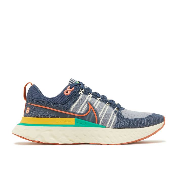 ナイキ Nike 【 React Infinity Run Flyknit 2 Denim Men Thunder Blue/Stadium Green/Dark Sulfur/Light Sienna 】 リアクト ラン フライニット メンズ サンダー 青色 ブルー スタジアム green 緑・グリーン