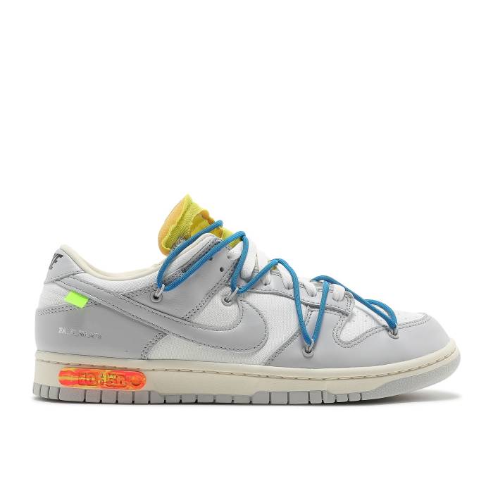 ナイキ Nike 【 Off-White X Dunk Low \u0027Lot 10 Of 50\u0027 Men Sail/Neutral Grey/Battle Blue 】 象牙色 ダンク メンズ 薄墨色 薄墨色 青碧 青色 靴-メンズ靴