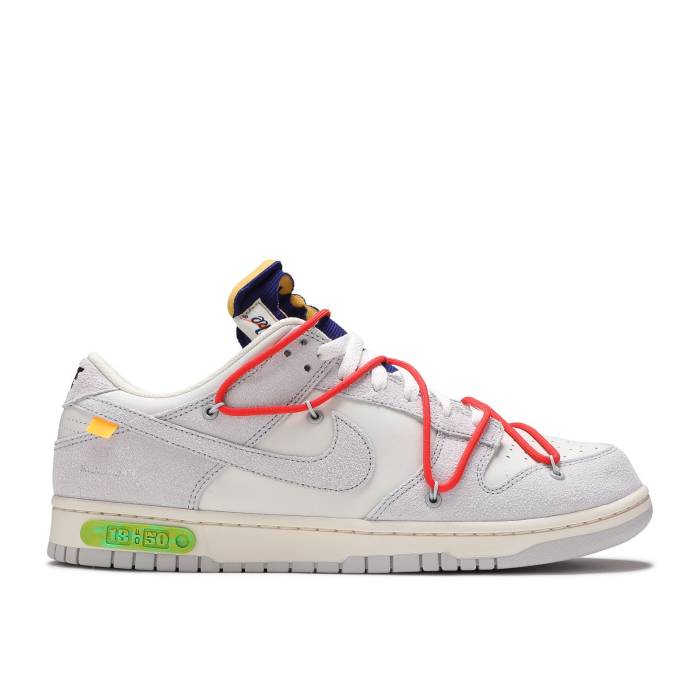ナイキ Nike 【 Off-White X Dunk Low \u0027Lot 13 Of 50\u0027 Men Sail/Neutral Grey/Habanero Red 】 象牙色 ダンク 13 サー青少年 メンズ 薄墨色 薄墨色 Red 赤・赤いこと