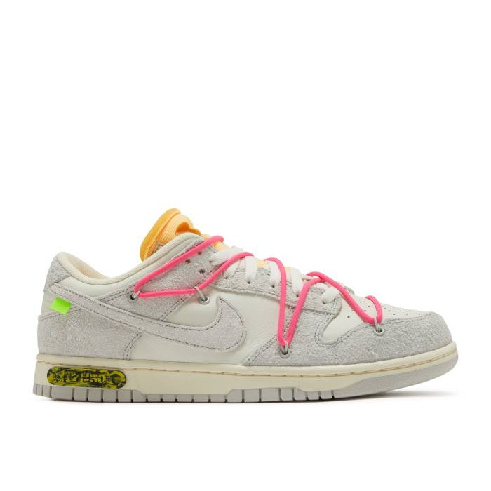 ナイキ Nike 【 Off-White X Dunk Low 'Lot 17 Of 50' Men Sail/Neutral Grey/Hyper Pink 】 オフホワイト ダンク メンズ 灰色 グレー pink ピンク｜スニケス 127,250円