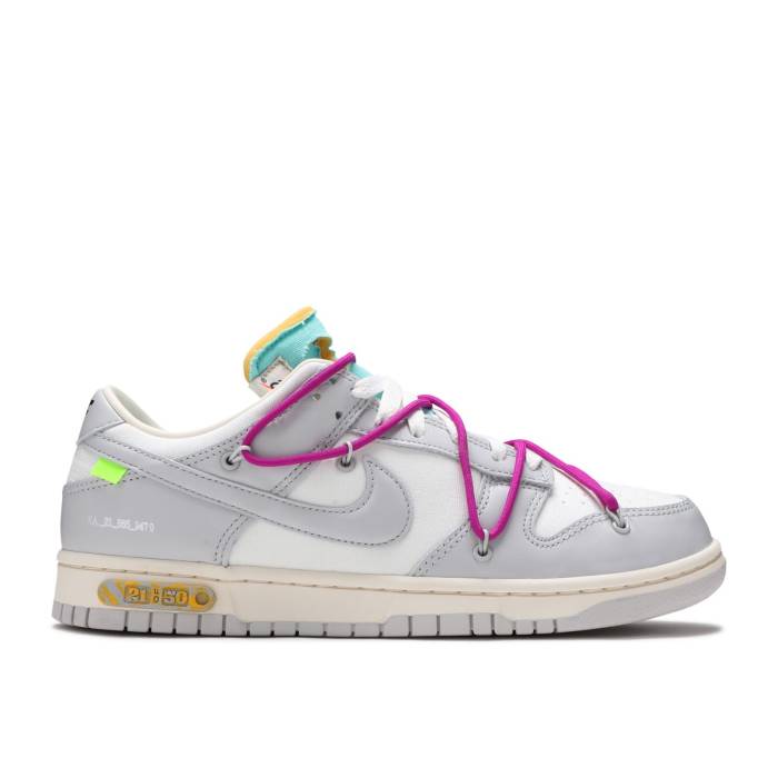 ナイキ Nike 【 Off-White X Dunk Low Lot 21 Of 50 Men Sail/Neutral Grey/Hyper Violet 】 オフホワイト ダンク メンズ 灰色 グレー 紫・バイオレット