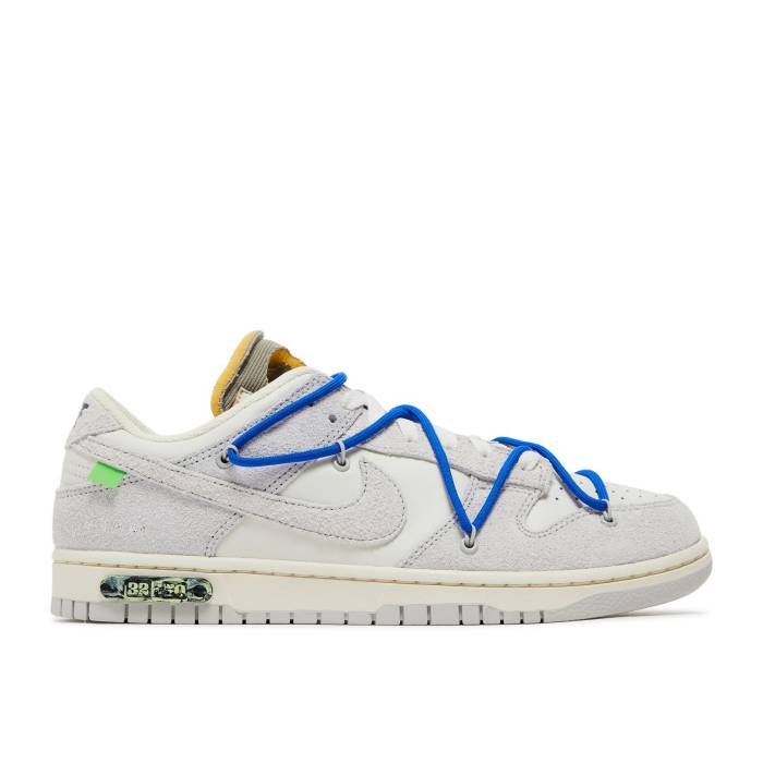 ナイキ Nike 【 Off-White X Dunk Low Lot 32 Of 50 Men Sail/Neutral Grey/Racer Blue 】 オフホワイト ダンク メンズ 灰色 グレー 青色 ブルー