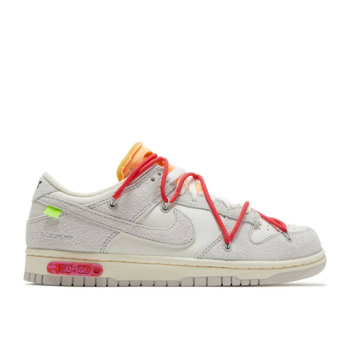 ナイキ Nike 【 Off-White X Dunk Low Lot 40 Of 50 Men Sail/Neutral Grey/Global Red 】 オフホワイト ダンク メンズ 灰色 グレー Red 赤・レッド