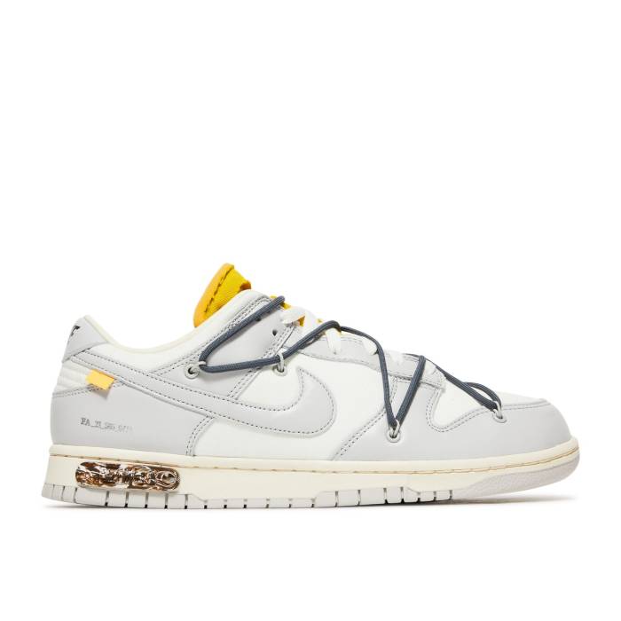 ナイキ Nike 【 Off-White X Dunk Low \u0027Lot 41 Of 50\u0027 Men Sail/Neutral Grey/Flint Grey 】 象牙色 ダンク メンズ 薄墨色 薄墨色 スニーカー-靴
