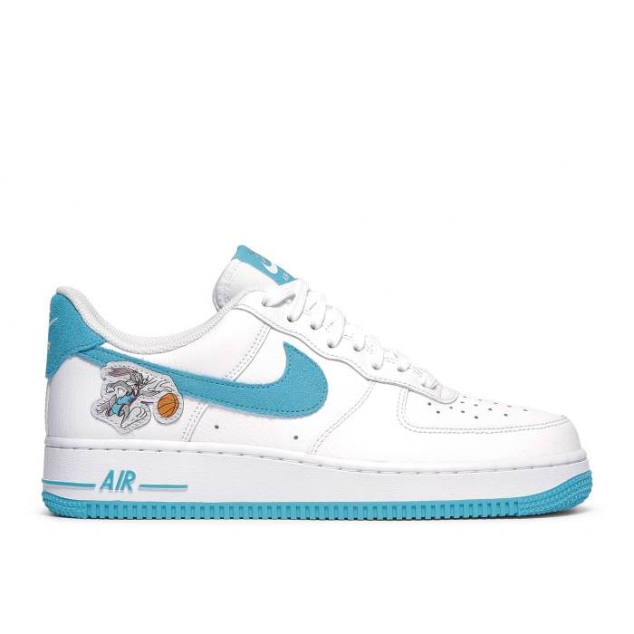 ナイキ Nike 【 Space Jam X Air Force 1 \u002707 Low \u0027Hare\u0027 Men White/Light Blue Fury/White 】 ジャム メンズ 白いこと 白いこと 青み 青色