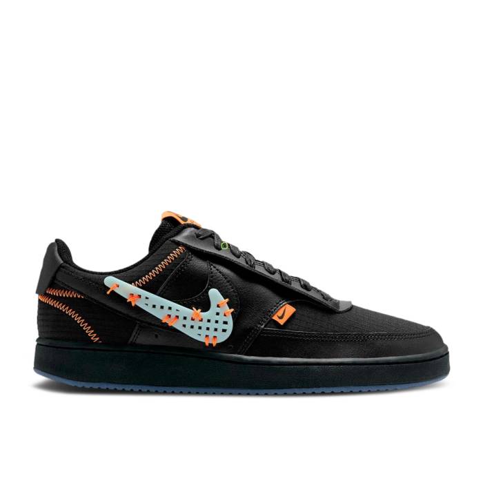 ナイキ Nike 【 Court Vision Low Premium 'Black Total Orange' Men Black/Ice/Total Orange/Black 】 コート Premium プレミアム メンズ 黒色 ブラック orange 橙・オレンジ