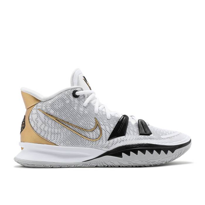 ナイキ Nike 【 Kyrie 7 'Rings' Men White/Black/Grey Fog/Metallic Gold 】 Kyrie カイリー メンズ 白色 ホワイト 黒色 ブラック 灰色 グレー ゴールド