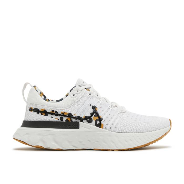 ナイキ Nike 【 Wmns React Infinity Run Flyknit 2 \u0027Leopard\u0027 Women Pure Platinum/Black/Wheat 】 リアクト 幽客 飛球編み物 レディース 純然たる Platinum プラチナム 黒いこと 黒いこと ウィート