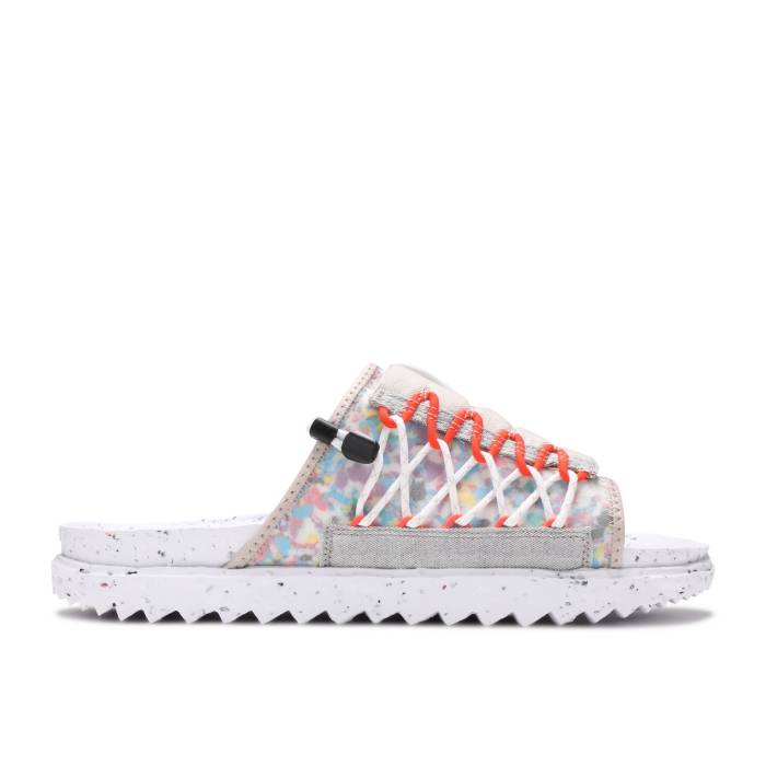 ナイキ Nike 【 Asuna Crater Slide \u0027Cream\u0027 Men Cream 2/White/Orange/Black 】 Slide サンダル メンズ 皮膚軟化剤 白いこと 白いこと orange 橙・オレンジ色 黒いこと 黒いこと