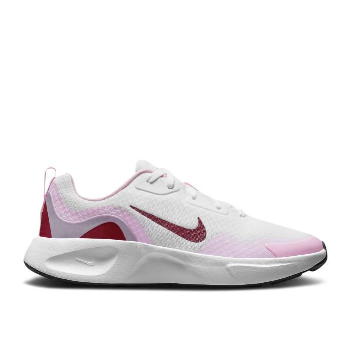 ナイキ Nike 【 Wearallday ガウス \u0027White Dark Beetroot\u0027 Youth White/Pink Foam/Dark Smoke Grey/Dark Beetroot 】 御坊っちゃん キッズ 白いこと 白いこと pink サクラ色 薄墨色 薄墨色