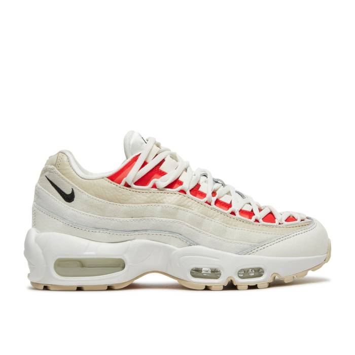 ナイキ Nike 【 Wmns Air Max 95 \u0027Double Lace - Sail\u0027 Women Sail/Chile Red/Coconut Milk/Black 】 マックス レディース Red 赤・赤いこと 黒いこと 黒いこと