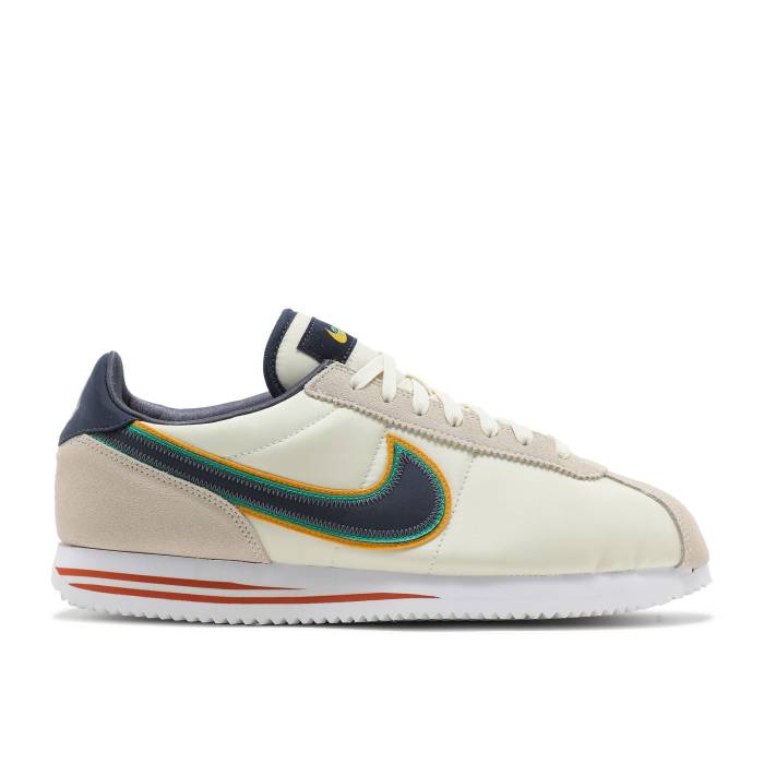 ナイキ Nike 【 Cortez Basic Premium \u0027Coconut Milk Thunder Blue\u0027 Men Coconut Milk/Dark Sulfur/Stadium Green/Thunder Blue 】 コルテッツ Premium 割り増し金 サンダー メンズ 競技場 green 緑・緑であること サンダー 青み ブ