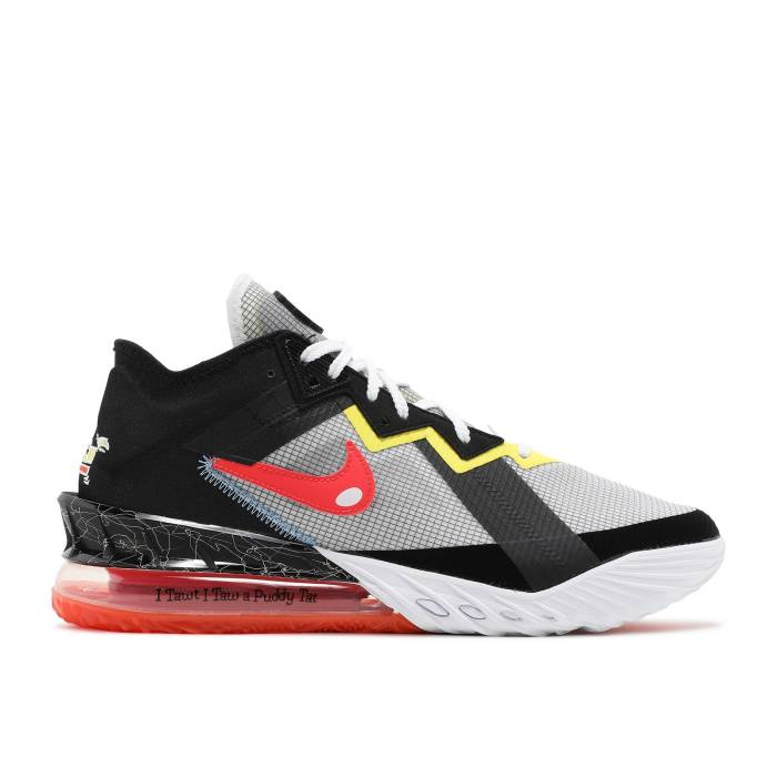 ナイキ Nike 【 Space Jam X Lebron 18 Low 'Sylvester X Tweety' Men White/Black/Yellow Strike/Bright Crimson 】 ジャム Lebron レブロン メンズ 白色 ホワイト 黒色 ブラック yellow 黄色・イエロー ストライク クリムゾン