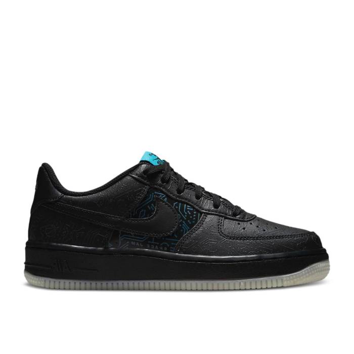ナイキ Nike 【 Space Jam X Air Force 1 '06 Gs 'Computer Chip' Youth Black/Light Blue Fury/Black 】 ジャム ジュニア キッズ 黒色 ブラック 青色 ブルー|スニケス