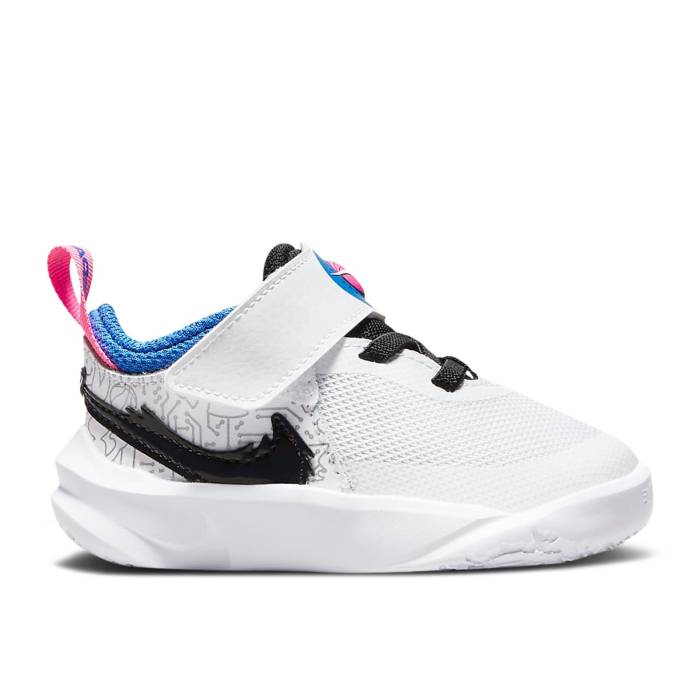 ナイキ Nike 【 Space Jam X Team Hustle D10 Se Td \u0027Computer Chip\u0027 Infant White/Hyper Royal/Pink Blast/Black 】 ジャム Team 野球クラブ もの言う花 白いこと 白いこと pink さくら色 ブラジャー同盟罷工 黒いこと 黒いこと