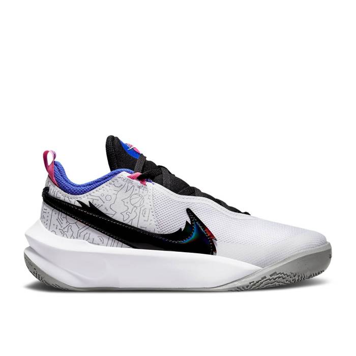 ナイキ Nike 【 Space Jam X Team Hustle D10 Se Gs 'Computer Chip' Youth White/Hyper Royal/Pink Blast/Black 】 ジャム Team チーム ジュニア キッズ 白色 ホワイト pink ピンク ブラスト 黒色 ブラック|スニケス