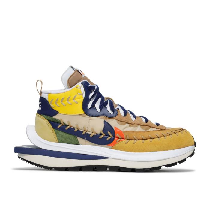 ナイキ Nike 【 Sacai X Jean Paul Gaultier X Vaporwaffle \u0027Sesame\u0027 Men Sesame/Blue Void/White 】 極点 メンズ 青み 青色 白いこと 白いこと