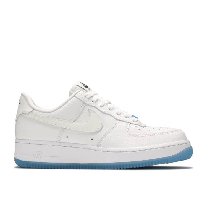 ナイキ Nike 【 Wmns Air Force 1 '07 Lx 'Uv Reactive Swoosh' Women White/White/White/University Blue 】 レディース 白色 ホワイト 青色 ブルー