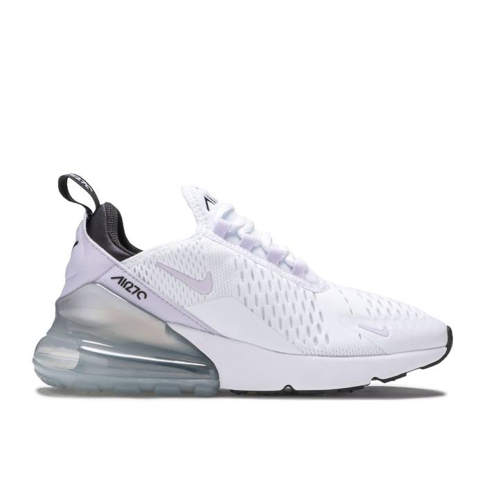 ナイキ Nike 【 Air Max 270 ガウス \u0027White Pure Violet\u0027 Youth White/Black/Metallic Silver/Pure Violet 】 マックス 純然たる 御坊っちゃん キッズ 白いこと 白いこと 黒いこと 黒いこと Silver しろがね色・しろがね色 純然たる 紫・相撲取り草